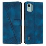 For Nokia C12 Dream Triangle Leather Phone Case with Lanyard(Blue)