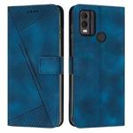 For Nokia C22 Dream Triangle Leather Phone Case with Lanyard(Blue)