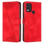 For Nokia C22 Dream Triangle Leather Phone Case with Lanyard(Red)