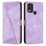 For Nokia C22 Dream Triangle Leather Phone Case with Lanyard(Purple)