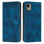 For Nokia C110 Dream Triangle Leather Phone Case with Lanyard(Blue)