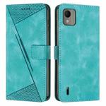 For Nokia C110 Dream Triangle Leather Phone Case with Lanyard(Green)