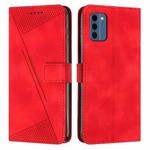 For Nokia C300 Dream Triangle Leather Phone Case with Lanyard(Red)