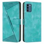 For Nokia C300 Dream Triangle Leather Phone Case with Lanyard(Green)