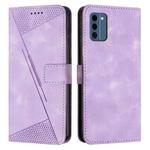 For Nokia C300 Dream Triangle Leather Phone Case with Lanyard(Purple)