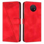 For Nokia G10 / G20 / G30 Dream Triangle Leather Phone Case with Lanyard(Red)