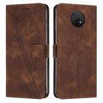 For Nokia G10 / G20 / G30 Dream Triangle Leather Phone Case with Lanyard(Brown)