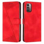 For Nokia G11 / G21 Dream Triangle Leather Phone Case with Lanyard(Red)