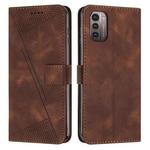 For Nokia G11 / G21 Dream Triangle Leather Phone Case with Lanyard(Brown)