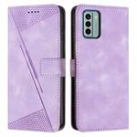 For Nokia G22 Dream Triangle Leather Phone Case with Lanyard(Purple)