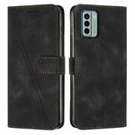 For Nokia G22 Dream Triangle Leather Phone Case with Lanyard(Black)