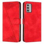 For Nokia G42 Dream Triangle Leather Phone Case with Lanyard(Red)