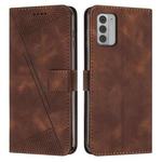 For Nokia G42 Dream Triangle Leather Phone Case with Lanyard(Brown)