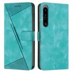 For Sony Xperia 1 IV Dream Triangle Leather Phone Case with Lanyard(Green)