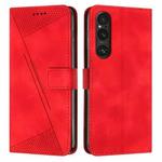 For Sony Xperia 1 V 2023 Dream Triangle Leather Phone Case with Lanyard(Red)