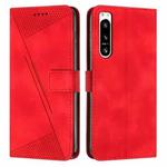 For Sony Xperia 5 IV Dream Triangle Leather Phone Case with Lanyard(Red)