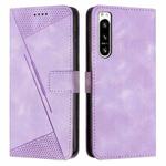 For Sony Xperia 5 IV Dream Triangle Leather Phone Case with Lanyard(Purple)