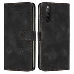 For Sony Xperia 10 V 2023 Dream Triangle Leather Phone Case with Lanyard(Black)