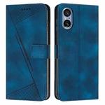 For Sony Xperia 5 V Dream Triangle Leather Phone Case with Lanyard(Blue)