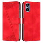 For Sony Xperia 5 V Dream Triangle Leather Phone Case with Lanyard(Red)