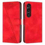 For Sony Xperia 1 VI Dream Triangle Leather Phone Case with Lanyard(Red)