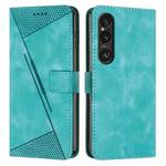 For Sony Xperia 1 VI Dream Triangle Leather Phone Case with Lanyard(Green)