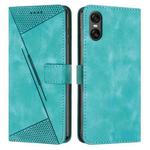 For Sony Xperia 10 VI Dream Triangle Leather Phone Case with Lanyard(Green)