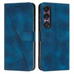 For Sony Xperia 1 VII Dream Triangle Leather Phone Case with Lanyard(Blue)
