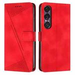 For Sony Xperia 1 VII Dream Triangle Leather Phone Case with Lanyard(Red)