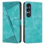 For Sony Xperia 1 VII Dream Triangle Leather Phone Case with Lanyard(Green)