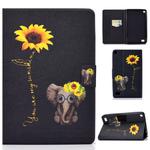 For Amazon Kindle Fire 7 (2015) / (2017) / (2019) Voltage Painted Pattern Tablet PC Protective Leather Case with Bracket & Card Slots & Anti-skid Strip(Chrysanthemum Elephant)