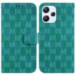 For Xiaomi Redmi 12 Double 8-shaped Embossed Leather Phone Case(Green)