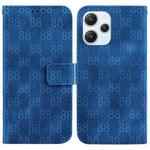 For Xiaomi Redmi 12 Double 8-shaped Embossed Leather Phone Case(Blue)