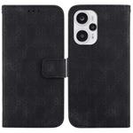 For Xiaomi Poco F5 / Note 12 Turbo Double 8-shaped Embossed Leather Phone Case(Black)
