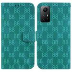 For Xiaomi Redmi Note 12S Double 8-shaped Embossed Leather Phone Case(Green)