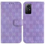 For Xiaomi Redmi Note 12S Double 8-shaped Embossed Leather Phone Case(Purple)