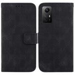 For Xiaomi Redmi Note 12S Double 8-shaped Embossed Leather Phone Case(Black)