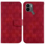 For Xiaomi Redmi A1+ 4G Global/Poco C50 Double 8-shaped Embossed Leather Phone Case(Red)