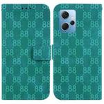 For Xiaomi Redmi Note 12 4G Global Double 8-shaped Embossed Leather Phone Case(Green)