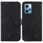 For Xiaomi Redmi Note 12 4G Global Double 8-shaped Embossed Leather Phone Case(Black)