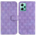 For Xiaomi Redmi Note 12 5G Global/Poco X5 Double 8-shaped Embossed Leather Phone Case(Purple)