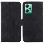 For Xiaomi Redmi Note 12 5G Global/Poco X5 Double 8-shaped Embossed Leather Phone Case(Black)