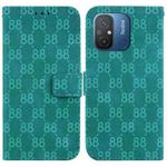 For Xiaomi Redmi 12C / 11A Double 8-shaped Embossed Leather Phone Case(Green)