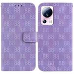 For Xiaomi 13 Lite / Civi 2 Double 8-shaped Embossed Leather Phone Case(Purple)