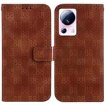 For Xiaomi 13 Lite / Civi 2 Double 8-shaped Embossed Leather Phone Case(Brown)