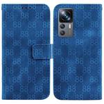 For Xiaomi 12T / 12T Pro Double 8-shaped Embossed Leather Phone Case(Blue)