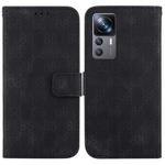 For Xiaomi 12T / 12T Pro Double 8-shaped Embossed Leather Phone Case(Black)