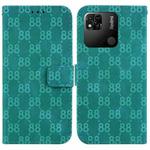 For Xiaomi Redmi 10A Double 8-shaped Embossed Leather Phone Case(Green)