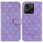 For Xiaomi Redmi 10A Double 8-shaped Embossed Leather Phone Case(Purple)