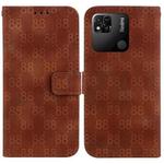 For Xiaomi Redmi 10A Double 8-shaped Embossed Leather Phone Case(Brown)